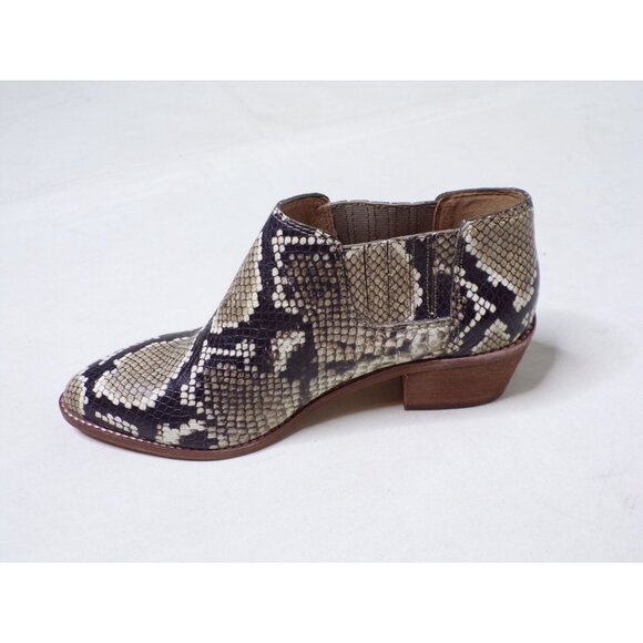 🆕 MADEWELL Sonia Chelsea Ankle Boot Bootie Brown Snakeskin Leather 6 - Picture 10 of 10